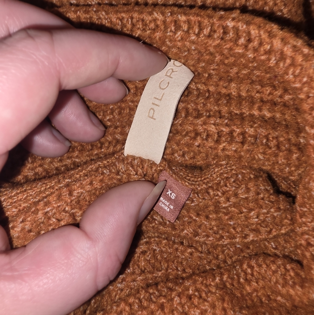 Anthropologie Pilcro Tunic Sweater Size XS Cedar Rust - Picture 5 of 9